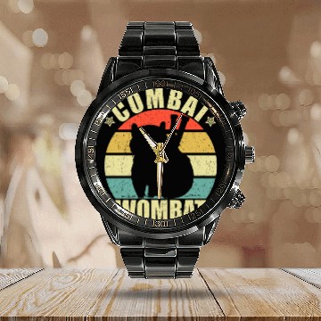 Discover Combat Wombat For A Wombats Lover Calendar Steel Band Watch