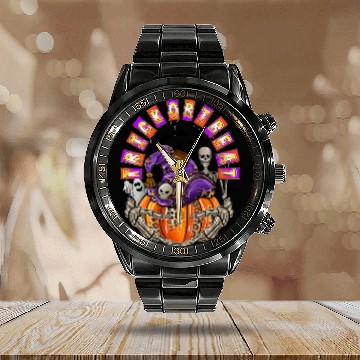 Discover Trick or Treat Calendar Steel Band Watch