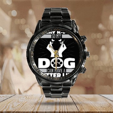 Discover K Pop Dog Calendar Steel Band Watch