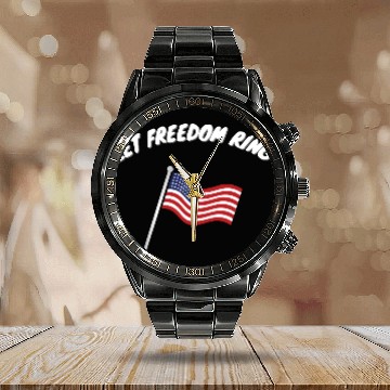 Discover Let Freedom Ring Martin Luther King Day Human Righ Calendar Steel Band Watch