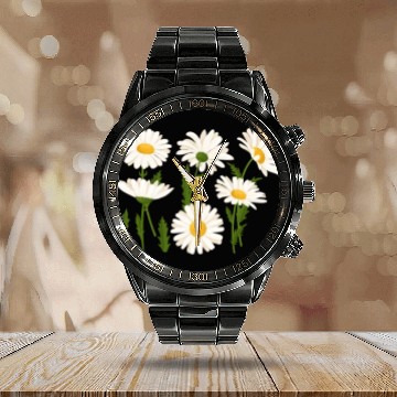 Discover Marguerites Daisy Summer Daisies Flower Garden Calendar Steel Band Watch
