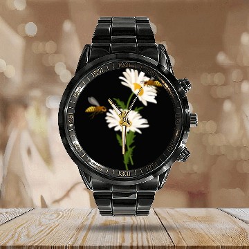 Discover Marguerites Daisy Summer Daisies Flower Garden Calendar Steel Band Watch