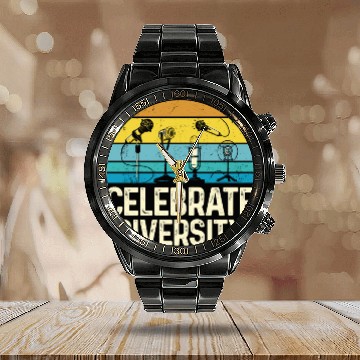 Discover Karaoke Singer Microphone Vocalist Calendar Steel Band Watch
