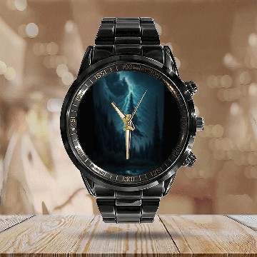 Discover Forest Lightling Calendar Steel Band Watch