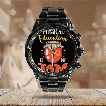 Discover Physical Education Is My Jam Calendar Steel Band Watch