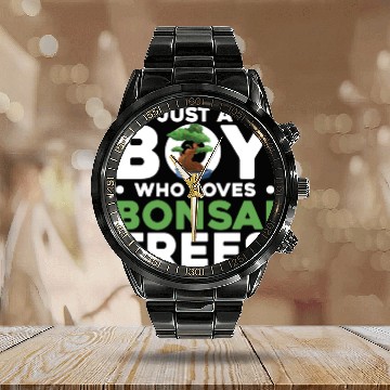 Discover Bonsai Tree Owner Gift Bonsai Tree Gardening Calendar Steel Band Watch