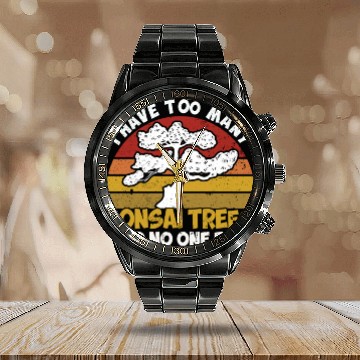 Discover Bonsai Tree Owner Gift Bonsai Tree Gardening Calendar Steel Band Watch