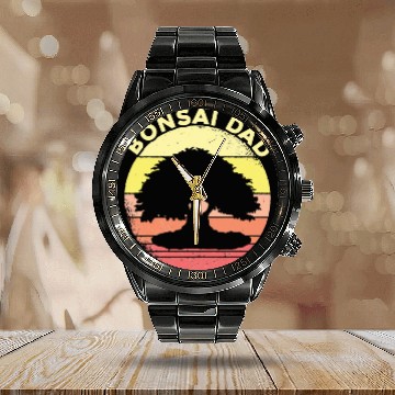 Discover Bonsai Tree Owner Gift Bonsai Tree Gardening Calendar Steel Band Watch