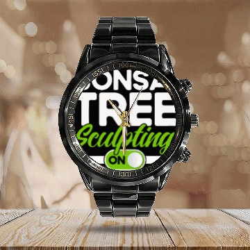 Discover Bonsai Tree Owner Gift Bonsai Tree Gardening Calendar Steel Band Watch