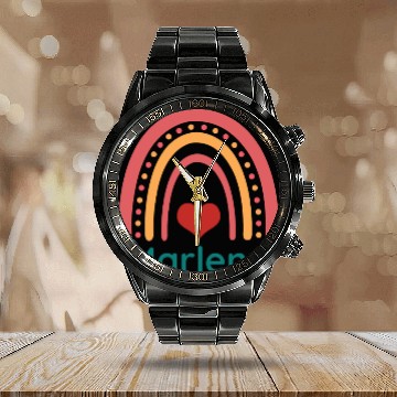 Discover Marlene Vintage Boho Rainbow Calendar Steel Band Watch