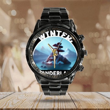 Discover Natural Scene Calendar Steel Band Watch