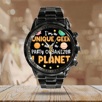 Discover Science Theme Birthday Party Astronomy Astronaut Calendar Steel Band Watch