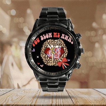 Discover You Blow Me Away -Candy sweet lip groovy Leoaprd Calendar Steel Band Watch