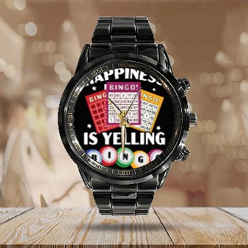 Discover Bingo Game Bingo Player Casino Gambling Lottery Calendar Steel Band Watch