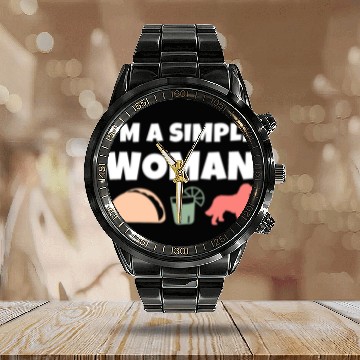 Discover I'm A Simple Woman Tacos Tequila Bernese Mountain Calendar Steel Band Watch