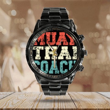 Discover Muay Thai Coach Martial Arts Martial Artist Calendar Steel Band Watch