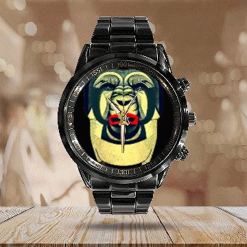 Discover Monkey Chimpanzee Ape Calendar Steel Band Watch