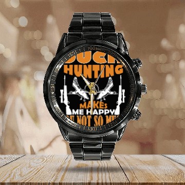 Discover Duck Hunting Makes Me Happy You Not So Much Calendar Steel Band Watch