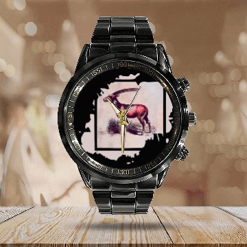 Discover Antelope Painting Calendar Steel Band Watch