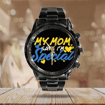 Discover Down Syndrome Awareness Special Education Gifts Calendar Steel Band Watch