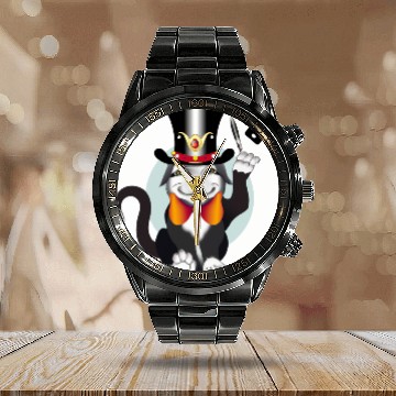 Discover Cat joker Playing Cards | Gifts for Cat Lovers Calendar Steel Band Watch
