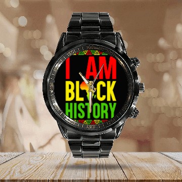 Discover I Am Black History Calendar Steel Band Watch