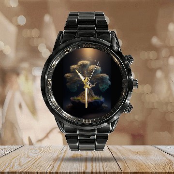 Discover Cannabonsai - Bonsai Tree, Cannabis Plant, Calendar Steel Band Watch