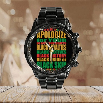 Discover I Love My Roots Neer Apologize Black History Month Calendar Steel Band Watch
