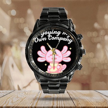 Discover Enjoying My Own Company Sarcastic Introvert Sarcas Calendar Steel Band Watch