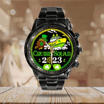 Discover Family Cruise Squad 2023 St Patricks Cruise Calendar Steel Band Watch
