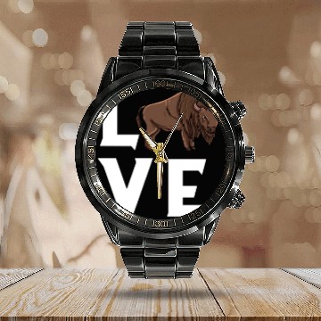 Discover Bison Love Cow Buffalo National Park Western Calendar Steel Band Watch