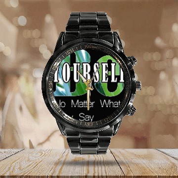 Discover Be Yourself Calendar Steel Band Watch