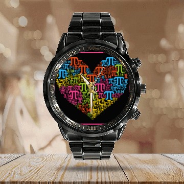 Discover Math Instructor Math Teacher Mathematician Pi Day Calendar Steel Band Watch