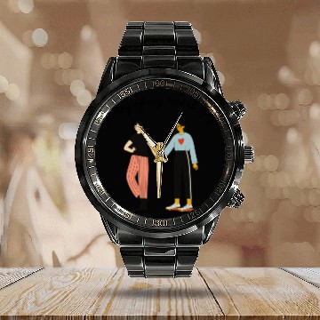 Discover lesbian lgbtq pride valentine day 202 valentines Calendar Steel Band Watch