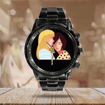 Discover lesbian lgbtq pride valentine day 202 valentines Calendar Steel Band Watch