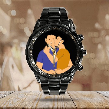 Discover lesbian lgbtq pride valentine day 202 valentines Calendar Steel Band Watch