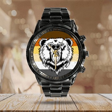 Discover LGBT Bear Calendar Steel Band Watch, LGBT bear Community, Bear Pride,