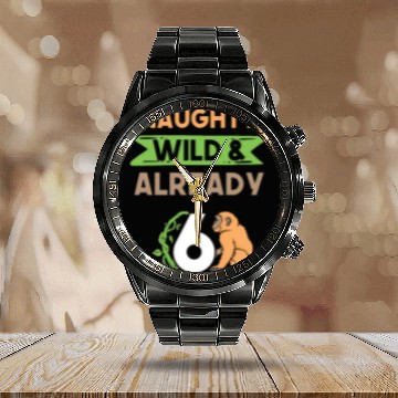 Discover Gift 6 years birthday girl boy Ape Monkey Calendar Steel Band Watch