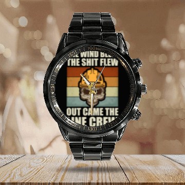 Discover Funny Electrical Lineman Saying Thank A Lineman Calendar Steel Band Watch