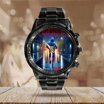 Discover Running Is In My Dna Calendar Steel Band Watch