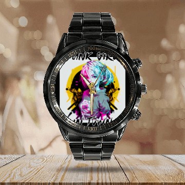 Discover Graffiti Style - Punk Girl In Town 8 Calendar Steel Band Watch