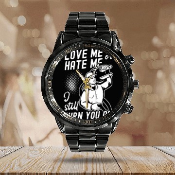 Discover Funny Electrical Lineman Saying Thank A Lineman Calendar Steel Band Watch
