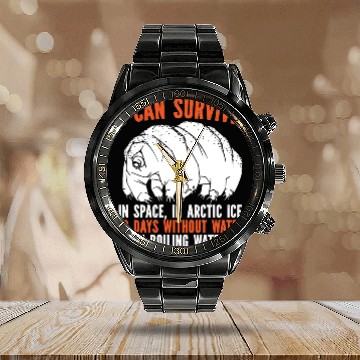 Discover Tardigrade Science Water Bear Biology Microbiology Calendar Steel Band Watch