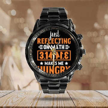 Discover Funny Pi Day Calendar Steel Band Watch Math Calendar Steel Band Watch Pi Day Reflecting 3 14