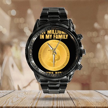Discover Bitcoin Millionaire Decentralized Crypto Calendar Steel Band Watch