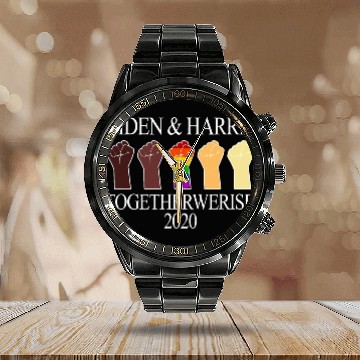 Discover Joe Biden Kamala Harris 2020 Calendar Steel Band Watch