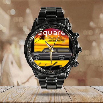 Discover life Midnight Black Calendar Steel Band Watch