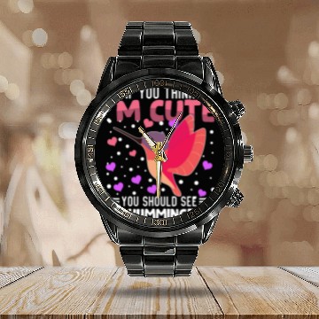 Discover Hummingbird Heart Valentine's Day Animal For Calendar Steel Band Watch