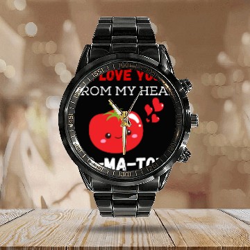 Discover I love you from my head TO-MA-TOES Calendar Steel Band Watch