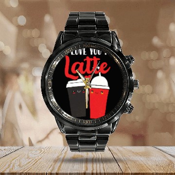 Discover I Love You A Latte Calendar Steel Band Watch